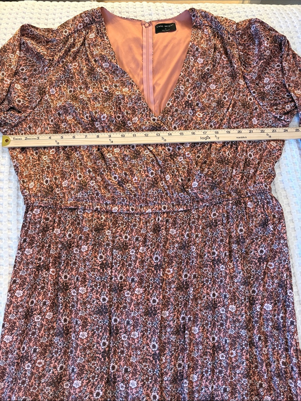 Lane Bryant Mauve BOHO Preppy Festival Floral Maxi Dress SZ 22 - Picture 6 of 7